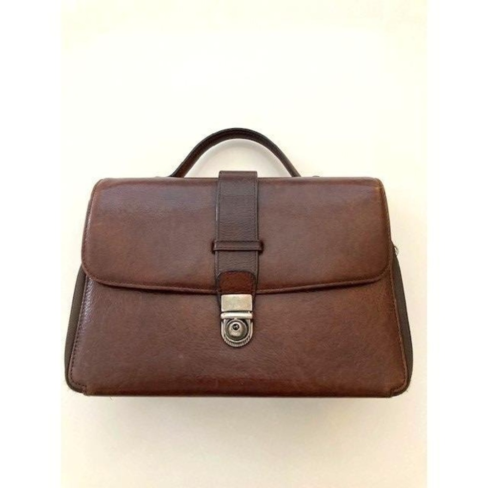 Wilson's Leather Pelle Studio Mini Briefcase / Handbag Brown